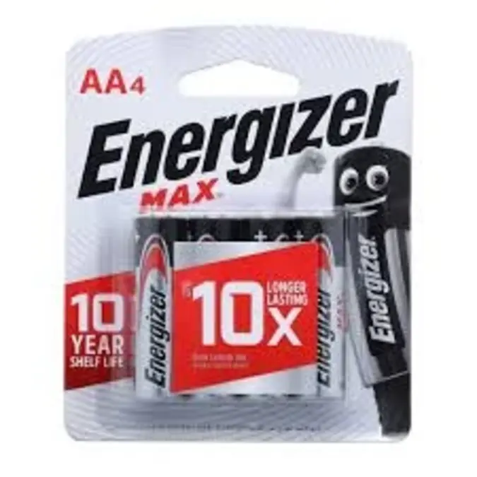 Energizer Battery AA Max E91 4 Pieces